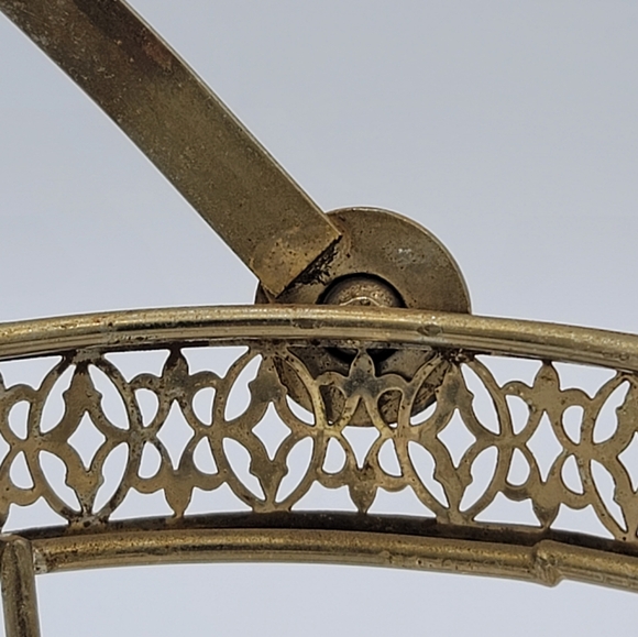 Libbey Starlight Golden Foliage Ice Bucket Metal Carrier Mid-Century Modern Vtg - Picture 8 of 16